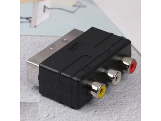 RGB Scart to 3 RCA S-Video Adapter Composite RCA SVHS AV TV