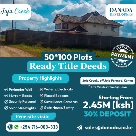 juja-creek-50-by-100-plots-for-sale-in-a-secure-gated-community-big-0