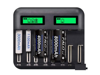 8 Slot LCD Display Battery Charger