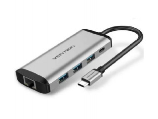 Vention Type C to 3 Ports Usb3.0 Hub With Gigabit Ethernet A